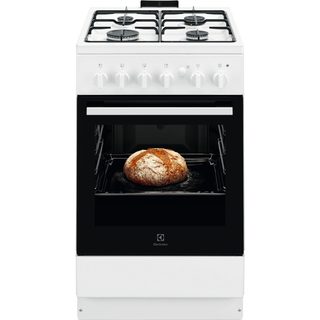 Cuisinière Electrolux Lkg500013w 4 Foyers Gaz Four 59 L Gril 1650 W Blanc