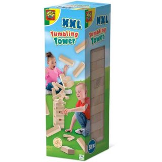 Tour Tumbling Xxl - Jeu D'adresse - Ses Creative - Version Xxl Pour L'extérieur, Passionnant Pour Les Enfants Et Les Adu