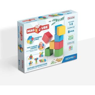 Geomag Jeu De Construction Magnétique - Magicube Recycled Creative Set - 8 Pieces - Plastique Recyclé - Des 1 An
