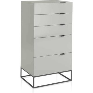 Commode Laqué Structure Acier Noir