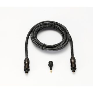 Câble Optique Mâle/mâle 1.50m Hg Connecteurs Plaqués Or Câble Tressé - Avec Adaptateur