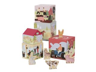 Cubes Empilables Elineli Ferme Multicolor Bois