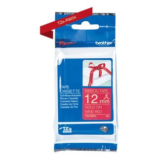 Ruban Tissu Brother Pt-h200 P-touch Cube 12 Mm 4 M Bordeaux Or