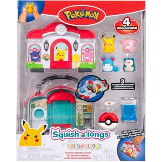 Coffret De Jeu Pokémon Squish-a-longs Centre Pliable Rouge Blanc Noir Bleu Vert Jazwares Dimensions 24x30x8