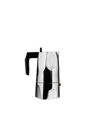 Alessi Mt18 3 Ossidiana Macchina Per Caffè In Alluminio