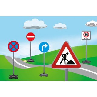 Jamara Kit 5 Panneaux De Signalisation Traffic-set-grand B H 81 Cm