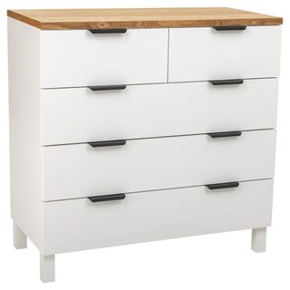Commode En Bois À 5 Tiroirs 80x40x80,5h Cm