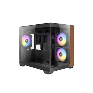 Boîtier Pc Antec Cx600m Wood Panneau Avant En Bois Noir