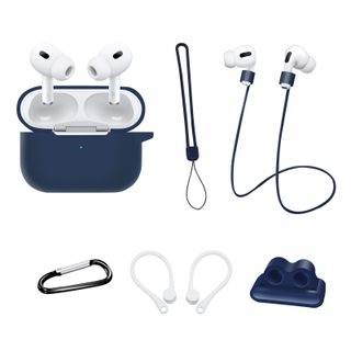 Ensemble D'accessoires 6 Pièces Pour Airpods Pro 2 - Bleu Foncé