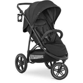 Poussette Tout Terrain - Rapid - 3 Roues - Pliage A 1 Main - Noir