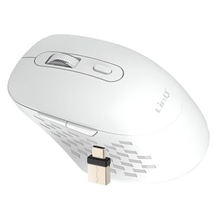 Souris Sans Fil Wifi Et Bluetooth 2.4g Avec Dongle Usb C Et Usb Blanc Linq