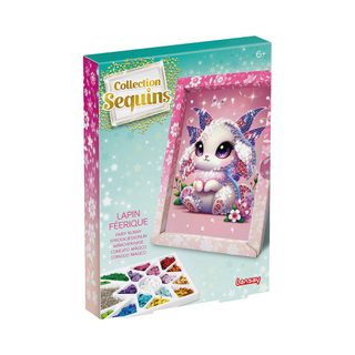 Kit Sequins Collection Sequins Plastique Turquoise Rose Blanc Lansay Lan20316