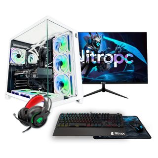 Pc Gamer Nitropc Pack Extrême – R7 5800x, Rtx 5060 8gb , 32gb, 1tb M2, Win 11pro Accessoires + Monitor 24"