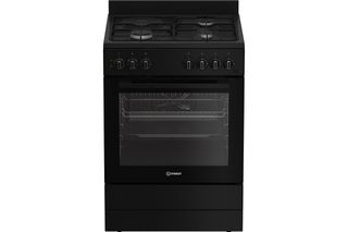 Cuisinière Mixte Indesit I6m5pcb 4 Foyers Four 72 L Noir Acier Inoxydable