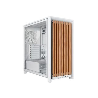 Boîtier Pc Corsair Frame 4000d Wood Rs Midi Tour Blanc Bois Naturel Verre Trempé