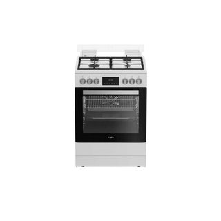 Cuisinière Mixte Whirlpool W6g8lcw Métal/verre Blanc 60 Cm 72l 4 Feux