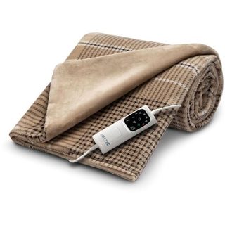 Couverture Chauffante Imetec Adapto Velours Beige 180x140 Cm 150w 6 Niveaux Minuterie