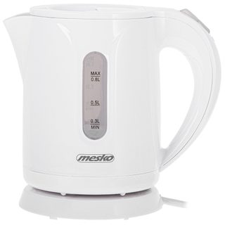 Bouilloire Électrique 0,8 L Sans Fil, Sans Bpa, Avec Arrêt Automatique, Filtre Mesko Ms1376 Blanc 1600w