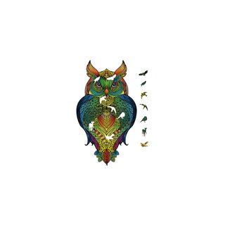 Eureka 2d Rainbowooden Puzzle En Bois Hibou - 137 Pièces