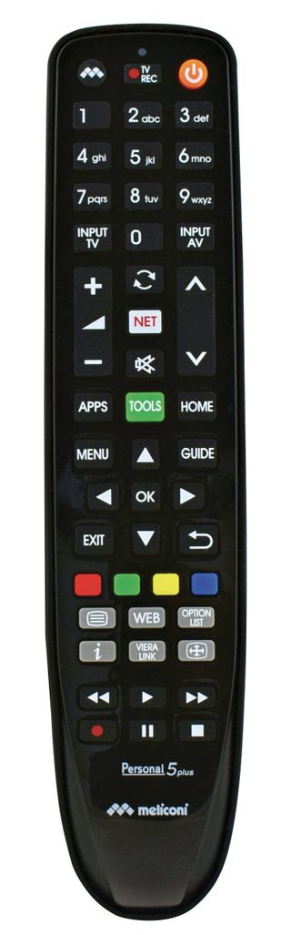 Meliconi Gumbody Personal 5 Plus Télécommande Ir Wireless Tv Appuyez Sur Les Boutons