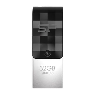 Silicon Power Mobile C31 Lecteur Usb Flash 32 Go Usb Type-a / Usb Type-c 3.2 Gen 1 (3.1 Gen 1) Noir, Argent
