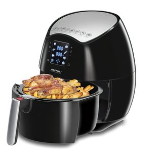 Friteuse À Air Chaud Sans Huile, 4,5 Litres, 8 Programmes De Cuisson Mpm Mfr-06 Noir/gris 1500w