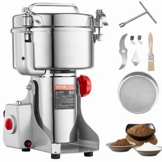 Vevor Moulin À Épices Électrique 2500g 3400w, Inox, Type Oscillant, Pour Céréales, Épices, Herbes, Cafés.