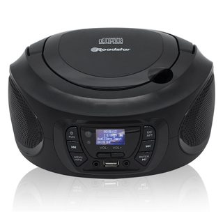 Radio Portable Dab / Dab+ / Fm, Lecteur Cd-mp3, Usb, Stereo, Télécommande Roadstar Cdr-375d+/bk Noir