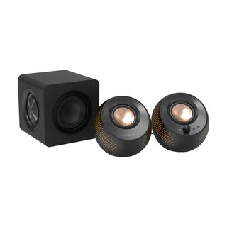 Enceinte Pc Creative Pebble X Plus Enceintes Ordinateur 2.1 Usb-c Avec Caisson De Basses Et Eclairage Rvb Personnalisable