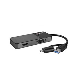 Lindy 43354 Station D'accueil Usb 3.2 Gen 1 (3.1 Gen 1) Type-a + Type-c Noir