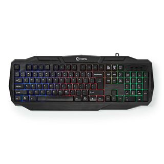 Nedis Gkbd100bkus Clavier Gaming Usb Qwerty Us International Noir