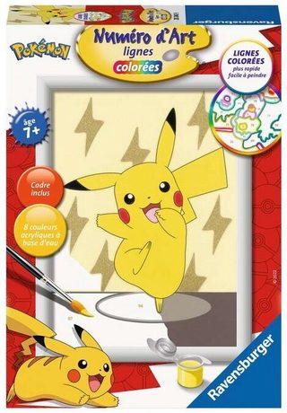 Peinture Par Numéros Ravensburger Pikachu 13x18 Cm Multicolor Autres