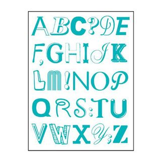 Stickers "alphabet" 50x70cm Bleu