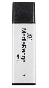 Mediarange Mr1900 Lecteur Usb Flash 32 Go Usb Type-a 3.2 Gen 1 (3.1 Gen 1) Noir, Argent