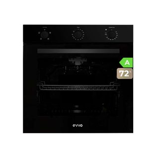 Evvo Four Électrique À Encastrer, Efficacité A - 2800 W, 77 Litres, Fonction Grill, 4 Programmes, Minuteur, Télécommande