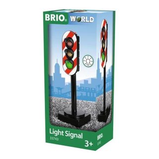 Brio World Feux Tricolores Lumineux - Accessoire Pour Circuit De Train En Bois