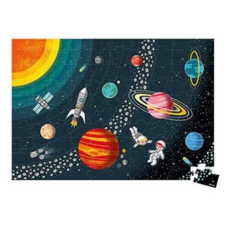 Puzzle Éducatif Juratoys-janod Système Solaire 70x49 Cm 100 Pièces Noir Carton