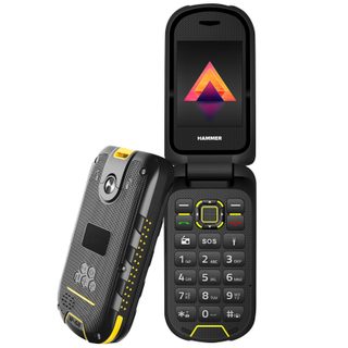 Téléphone Renforcé À Clapet Double Écran Batterie 1200mah Bouton Sos Noir Hammer