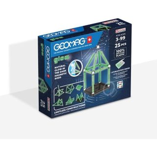 Geomag C De Construction - Glow Recycled - 25 Pieces - Luminescent - Magnétique - Plastique Recyclé