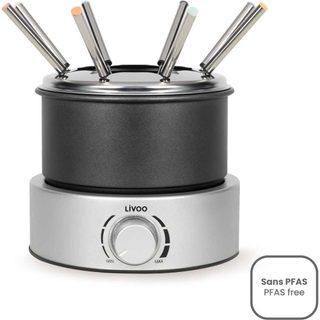 Appareil À Fondue Électrique Livoo Acier Gris 22.5x20.8x20.3 Cm Livoo