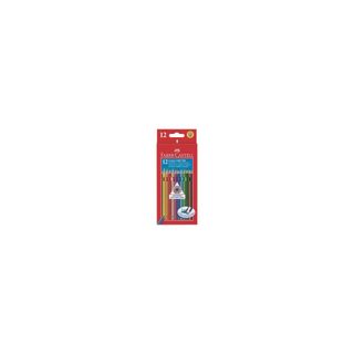Crayons De Couleur Aquarellables Colour Grip Bois Triangulaires 12 Couleurs Faber-castell
