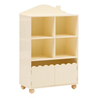 Bibliothèque Enfant Bouli 2 Portes 4 Cases Beige 60x30x94,5 Cm - Atmosphera Créateur D'intérieur