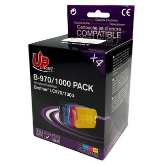 Pack Uprint Compatible Brother Lc-970/lc-1000, 4 Cartouches