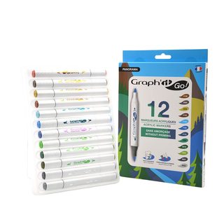 Marqueur Acrylique Graph_it Go! Set 12 Pièces Multicolor