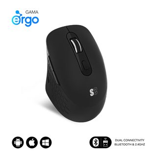 Subblim Submo-edcur01 Souris Universel Droitier Bluetooth + Usb Type-a Optique 1600 Dpi
