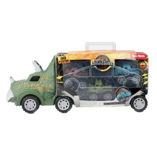 Monde Des Dinosaures Dinotruck Avec 3 Camions De Traction