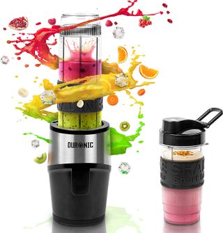 Mini Blender 500w Bouteille 570 Et 400 Ml Sans Bpa Smoothies Milkshakes Nourriture Bébé Jus De Fruits Duronic Bl520