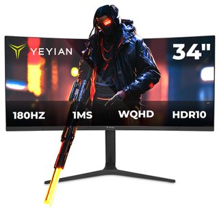 Yeyian Monitor Gamer Curvo Proact Fv234 Led 34", 3440x1440 Ultra Wide Quad Hd, G-sync/freesync, 180hz, Hdmi/displayport