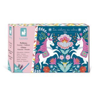 Kit Créatif Licornes Paillettes Les Ateliers Du Calme Plastique Multicolore 13 X 22 X 4 Cm Janod