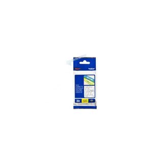 Cassette Ruban Laminé Tze-135 Ruban 12 Mm Blanc Sur Transparent 8 M Brother